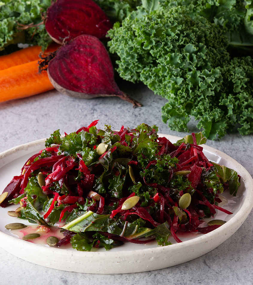 Salade de betterave et kale