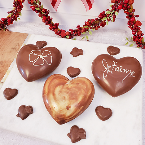 Cœur en chocolat au lait