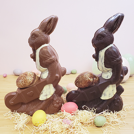 Lapin brouette en chocolat