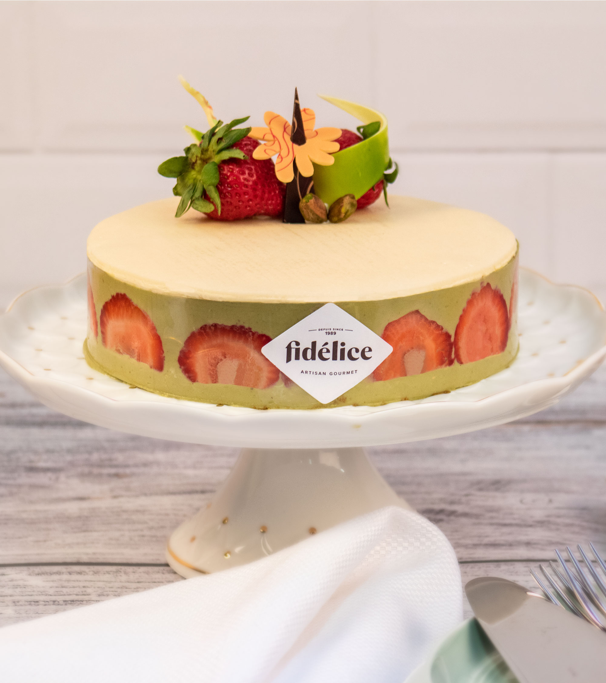 Fraisier pistache